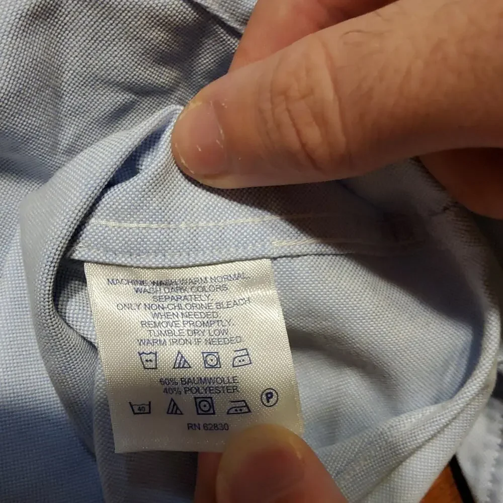 Lands End boys Muslin button down 14